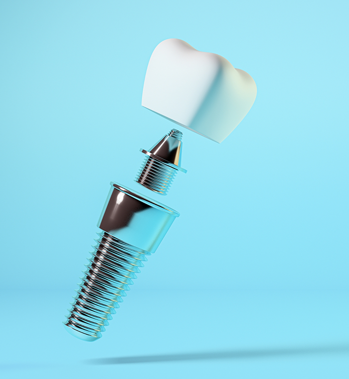 Dental crown, abutment and dental implant post